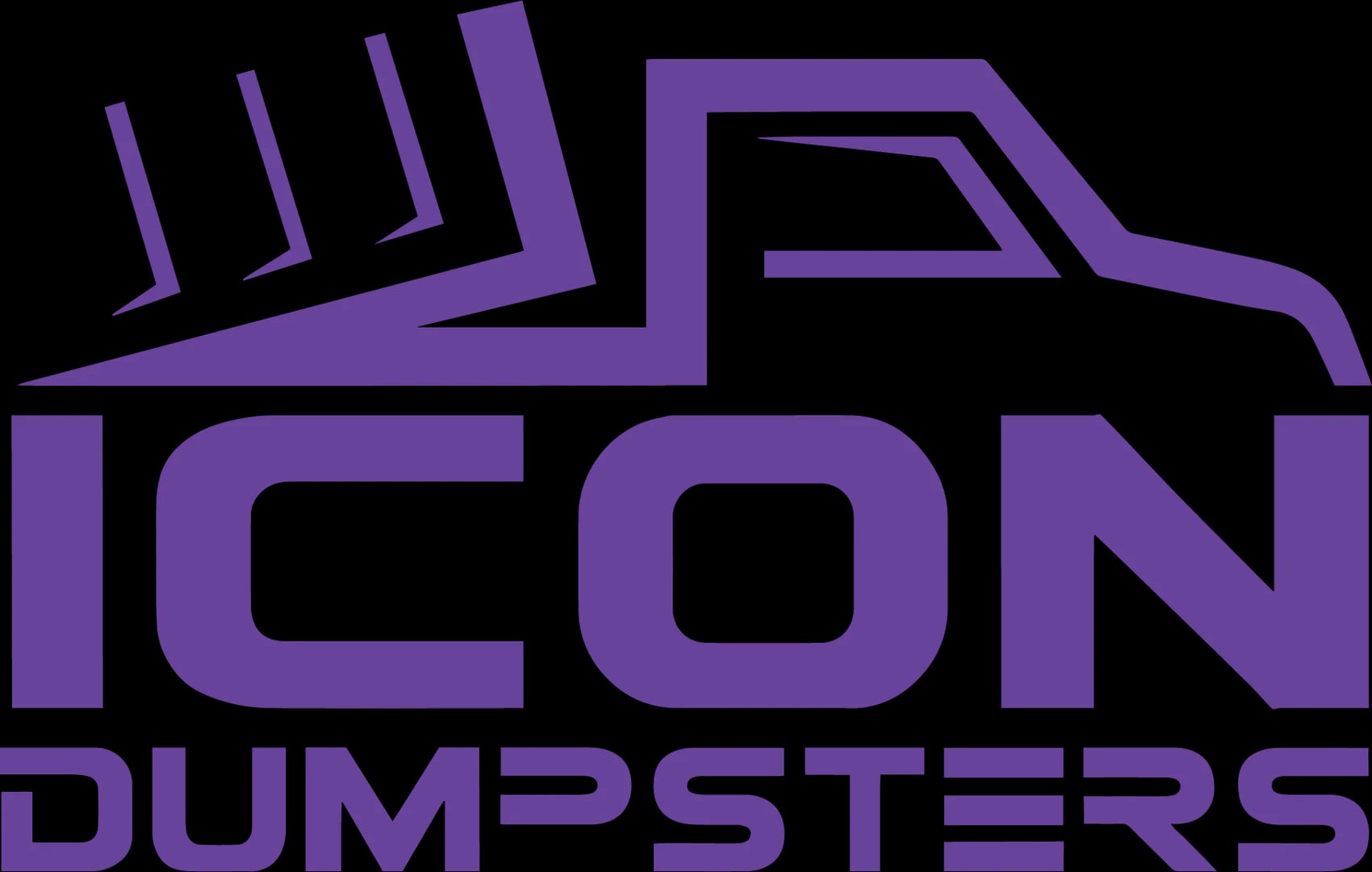 Hopper Disposal IconDumpsters Logo Vector Pantone266purple