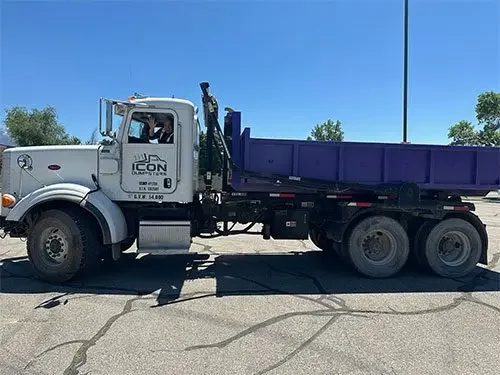 Hopper Disposal dumpsterWithTruck 1200w